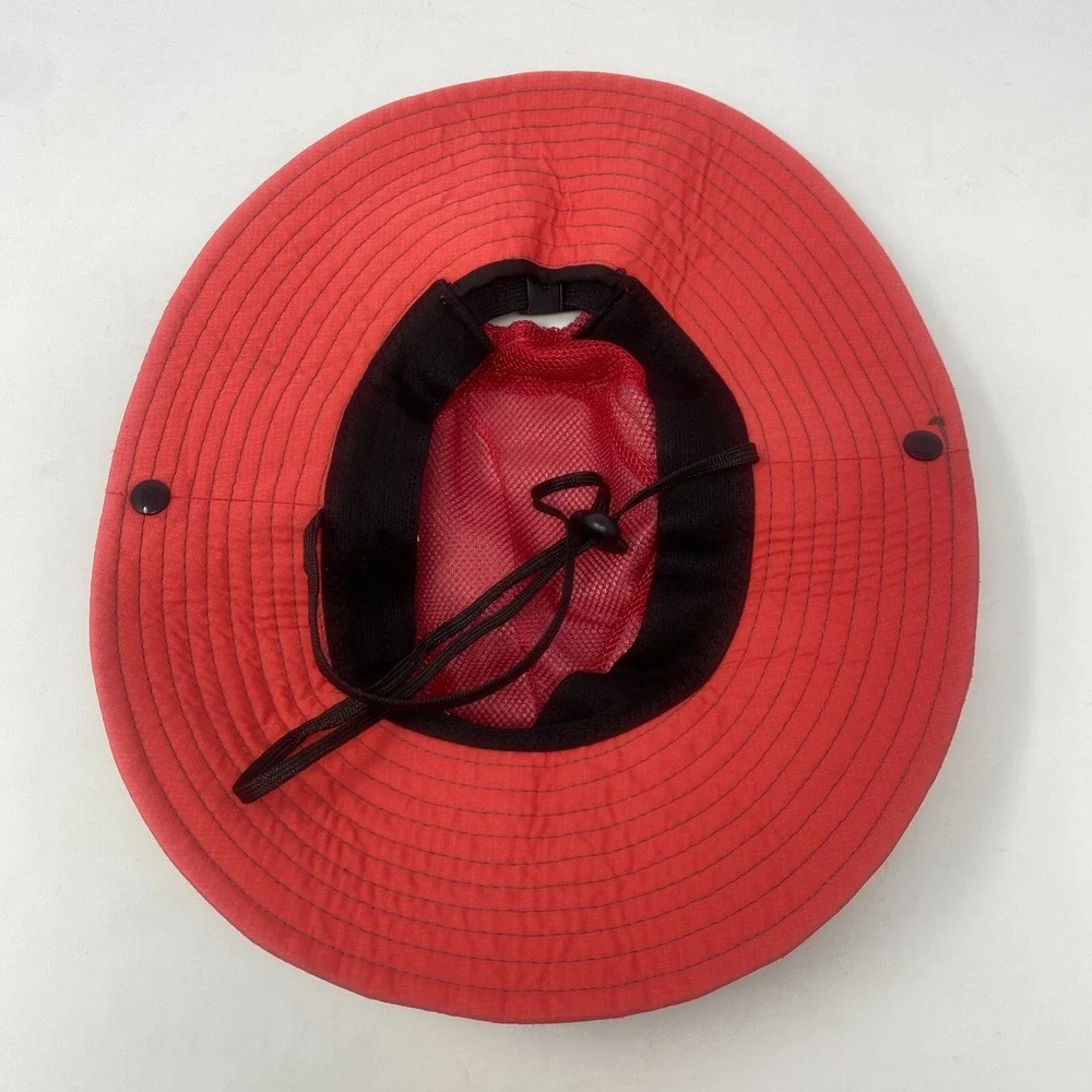 Sun Shade Boonie Hat Adjustable Foldable Bucket Ponytail Mesh Women's Pink‎